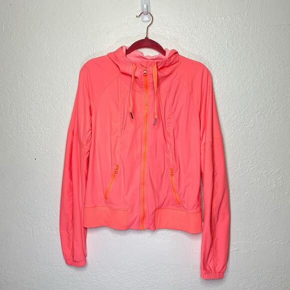 Lululemon Street To Studio Jacket Pop Orange Women 10 - Picture 2 of 7